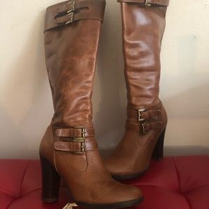 Ann Taylor Loft Tall  Brown Leather Boots